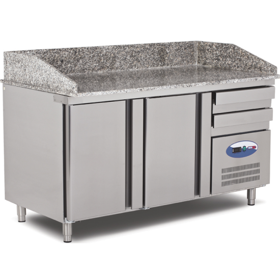 GEKÜHLTE ARBEITSPLATTE MIT GRANITPLATTE UND 2 TÜREN